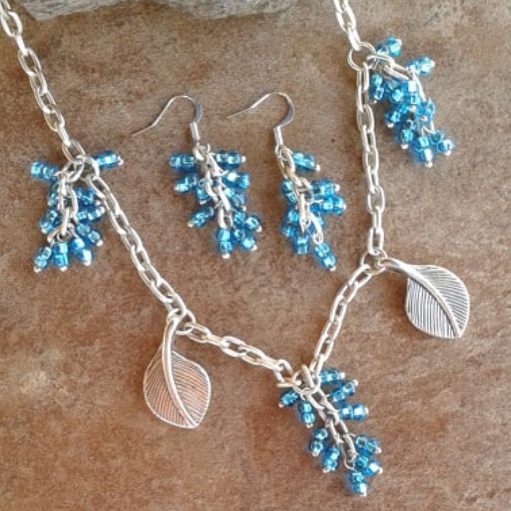 Bead and Leaf Necklace
